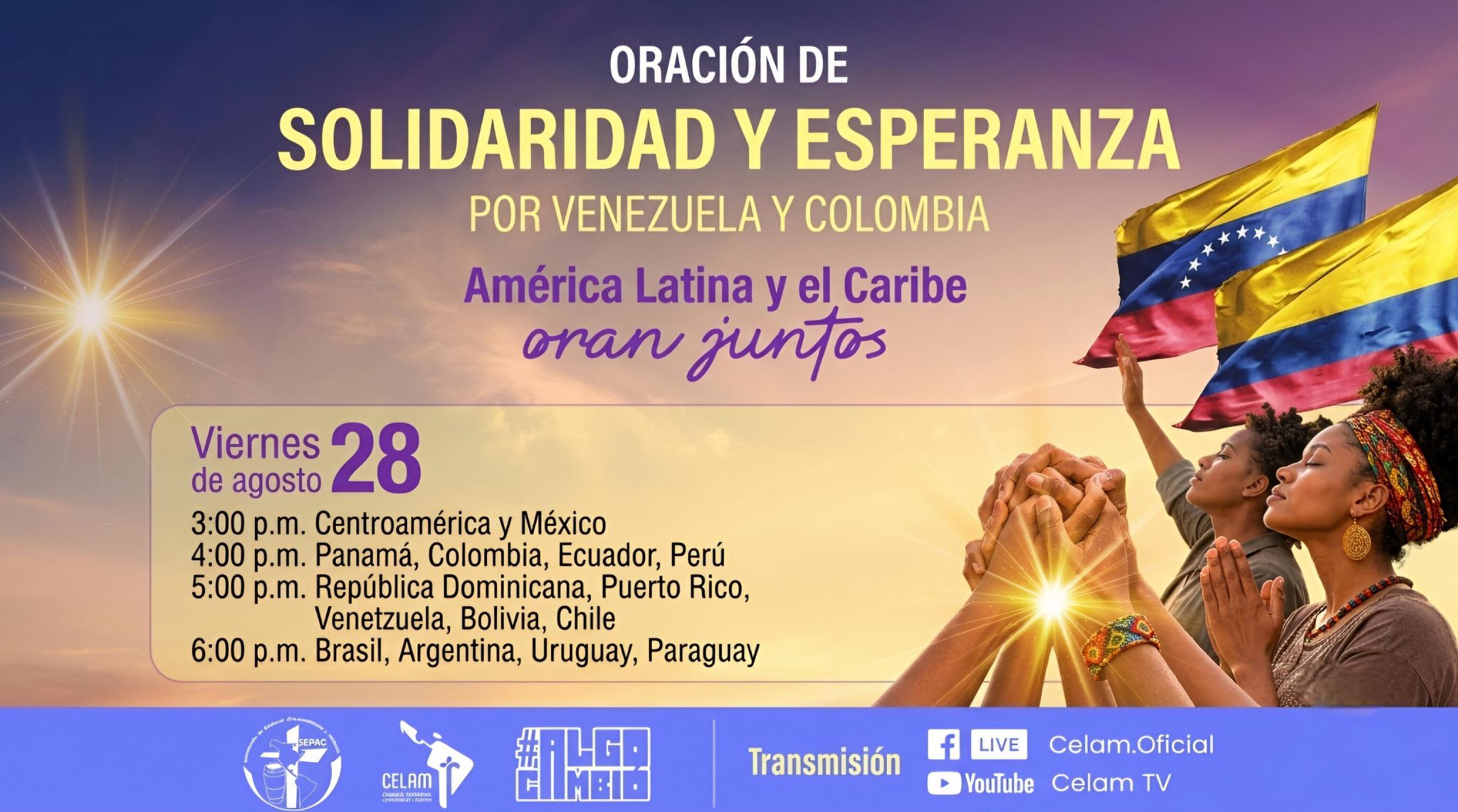 CELAM y SEPAC convocan a una jornada de Oración por Venezuela y Colombia tras los recientes terremotos